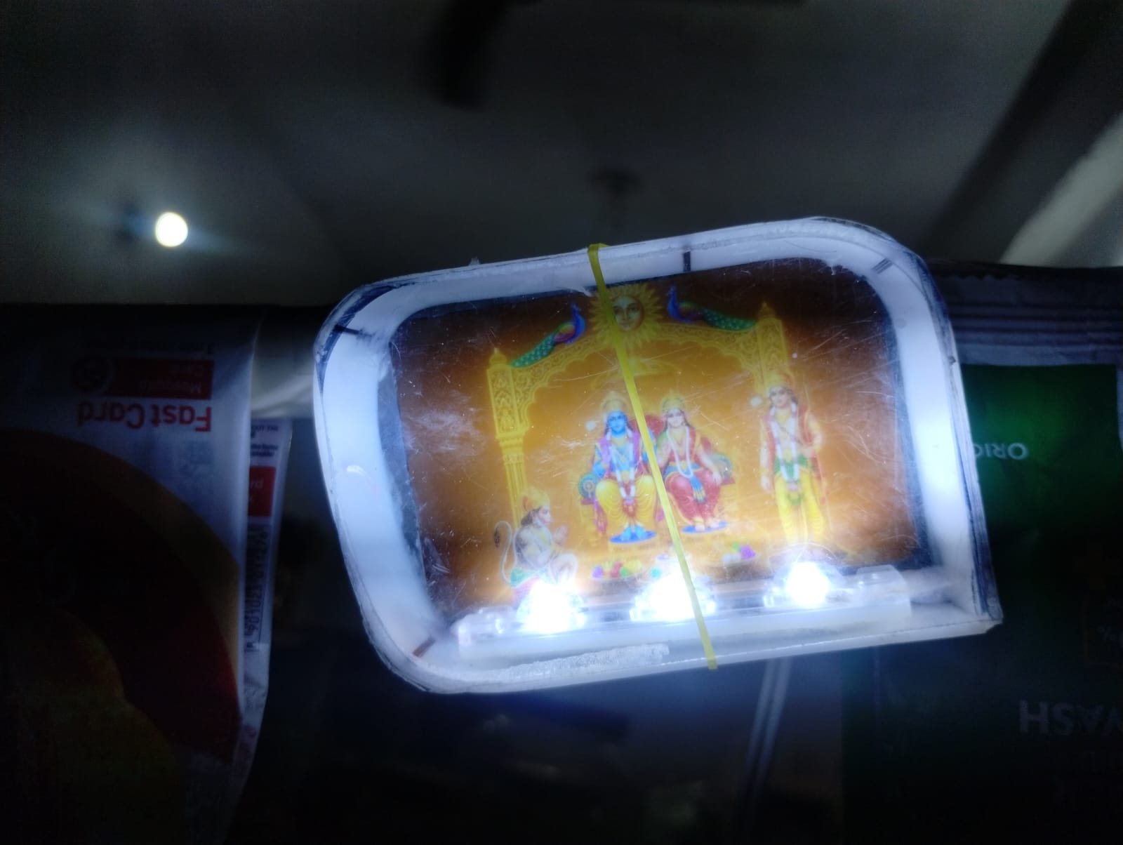Illuminated acrylic Ram Darbar photo showpiece example